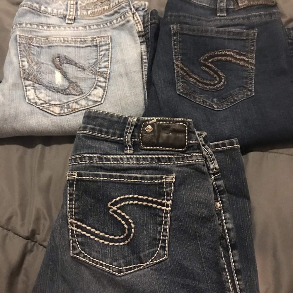 3 pairs of silver jeans